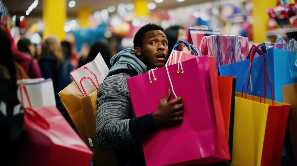 holiday shopping stress