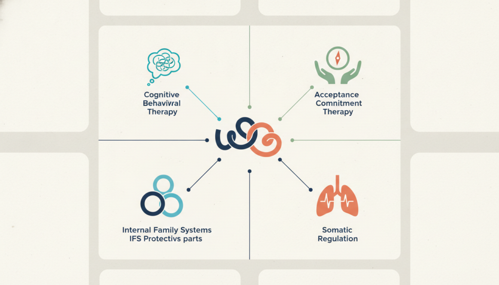 ACT IFS somatic and CBT pathways for high-functioning anxiety