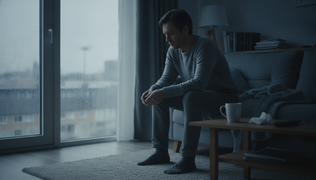 Hypoarousal shutdown after stress with numbness and withdrawal